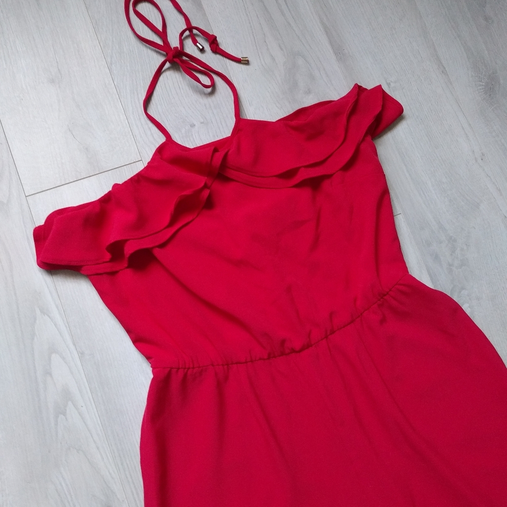 ECI Red Open Back Jumpsuits